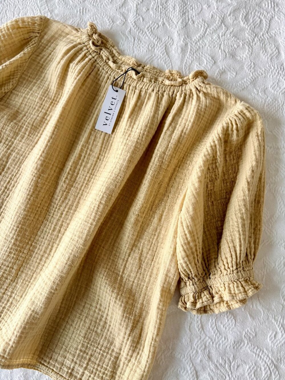 Velvet by Graham & Spencer - Rosa Ruffle Top - Sz. Small - Brand New with Tags